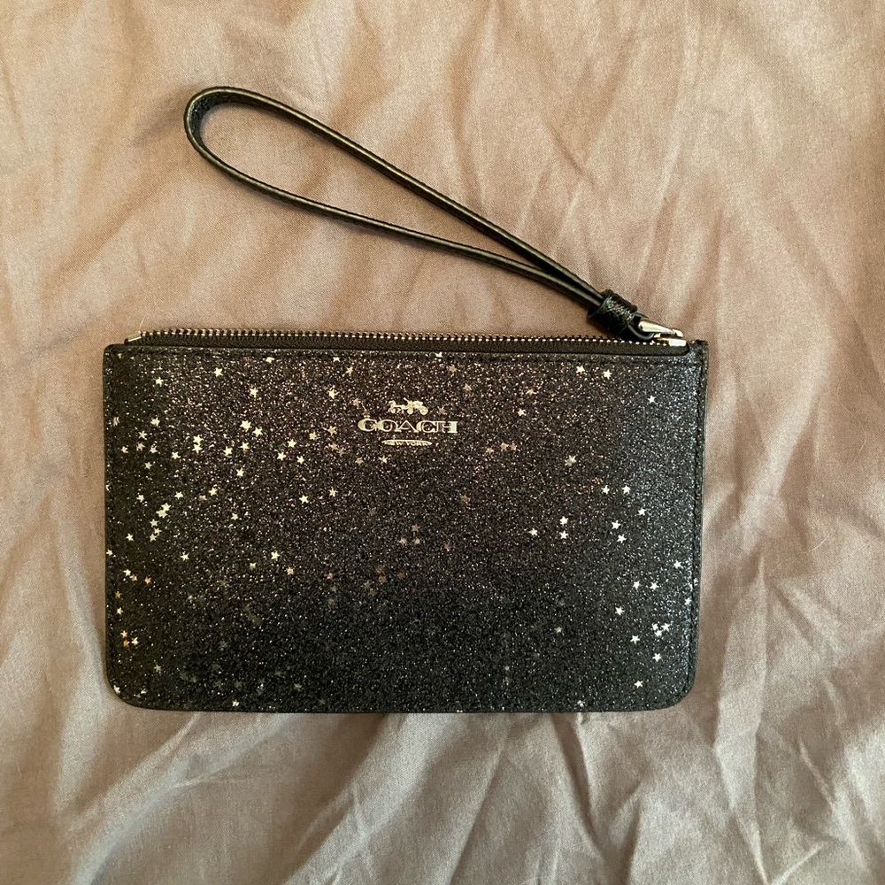 Coach Wristlet with Glitter Stars